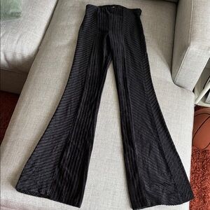 FREE PEOPLE black velvet flared pants